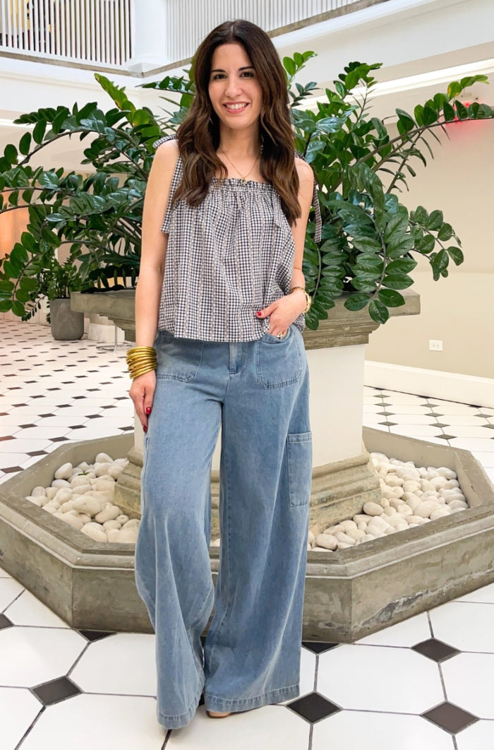 トップス tope. cross strap tunic / gingham p.b 11_8ea4bed6-bf02-4d7a-98ff-