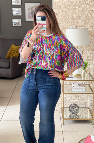 Feeling Lucky Sequins Top