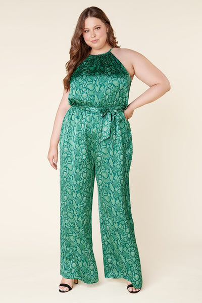 Snake Print Jumpsuit