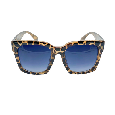 animal print chunky square sunglasses